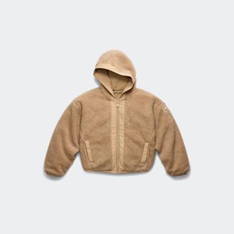 Canada Goose Alberni Reversible Fleece Bomber (Women, Desert Sand/ Desert Sand, XL)