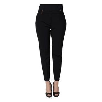PESERICO Skinny Mid Waist Trousers - female - Peserico - Slim-fit Trousers - Black - XL - Trousers