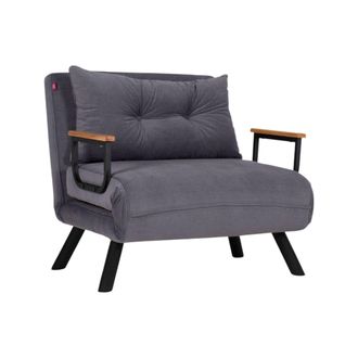 Dmora Sill&oacute;n Keoni, Reclinable Con Reposabrazos, Soporta Hasta 100 Kg, 60x78x78h Cm Gris
