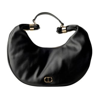 Twinset Shoulder Bags, female, Black, Size: ONE SIZE Eclipse Hobo Bag