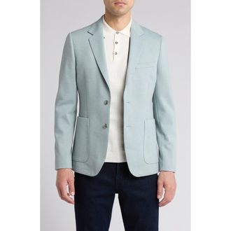 Nordstrom Rack Soft Knit Sport Coat in Green Tuscan Texture at Nordstrom Rack, Size Medium
