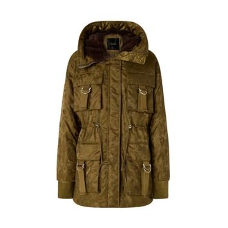 Pinko Piumino con cappuccio - - Jackets - Donna - Verde - M
