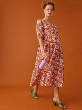 Envie de Fraise Robe longue grossesse esprit boh&egrave;me ENVIE DE FRAISE &eacute;cru
