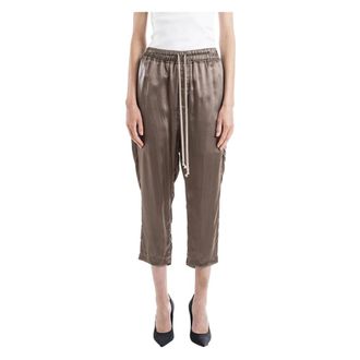 Rick Owens Cropped Trousers, female, Brown, Size: M Astaires Cropped Trousers