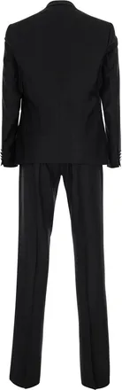 Emporio Armani Mens Smoking Suit Silk-Wool Blend Black Suits