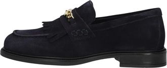 Tommy Hilfiger Suede Fringe Horsebit Loafer - Dames - Loafers - Blauw - 42 EU - Leer - Schoenen