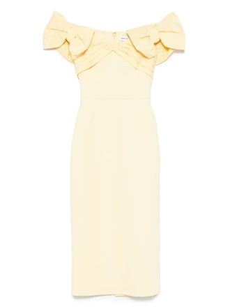 Rebecca Vallance Lulu jurk met strik - Geel