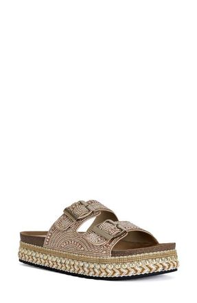 Azalea Wang Ezri Slide Sandal in Rose Gold at Nordstrom, Size 7.5