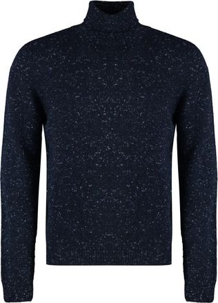 GCDS Navy Blue Turtle Neck Sweater