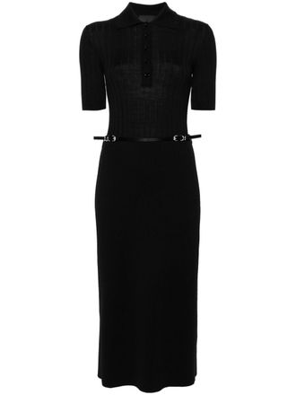 Givenchy belted wool midi dress - Black