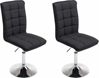 Clp Set De 2 Sillas De Sal&oacute;n Peking En Tela Negro