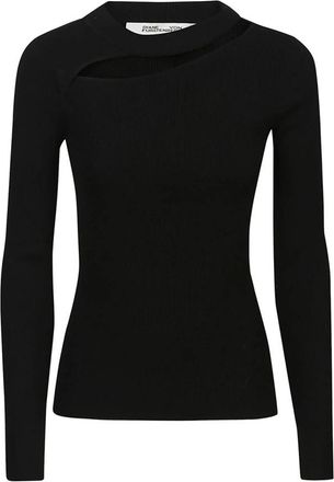 Diane Von F&uuml;rstenberg Ronde hals knit - Dames - Ronde hals truien - Zwart - XS - Wol - Truien & Vesten