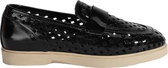 Desa Woman Slip-Ons - Patent Leather Upper, Leather Lining, Flat Heel, No Closure, Breathable | Black - 38