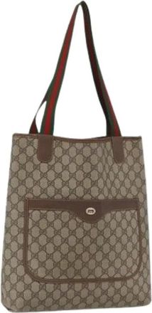 Gucci Pre-owned Tote Bags, female, Beige, Size: ONE SIZE Pre-owned Plastic Tote Bag