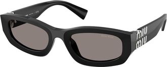 Miu Miu MUB04SF Asian Fit 16K80Q Womens Sunglasses Black Size 53