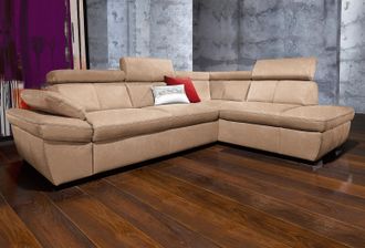 Exxpo Sofa Fashion Ecksofa »Salerno, klassisch modernes Funktionssofa, hoher Sitzkomfort, L-Form« inkl. Kopf- und Armteilverstellung, wahlweise mit Bettfunktion