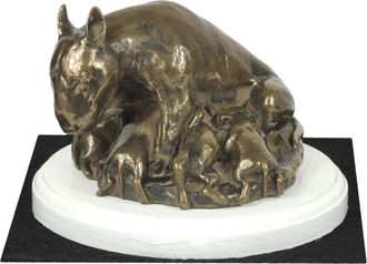 OEM Bull Terrier, Bull Terrier Ii - Estatuilla De Perro, Figura Sobre Base Blanca, Trofeo Para Exposici&oacute;n Canina De La Marca Art-dog