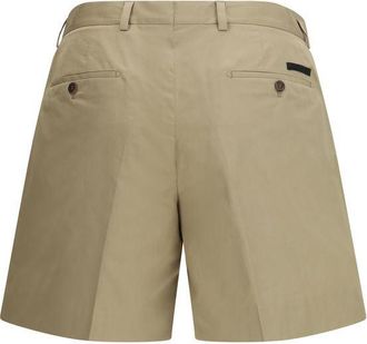 Prada Cotton Bermuda Shorts - Beige