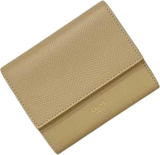 Celine Pre-owned Vintage Portemonnee - Dames - Vintage Accessoires - Beige - ONE Size - Leer - Vintage