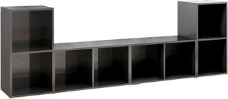 vidaXL TV Cabinets 4 pcs High Gloss Grey 72x35x36.5 cm Engineered Wood vidaXL
