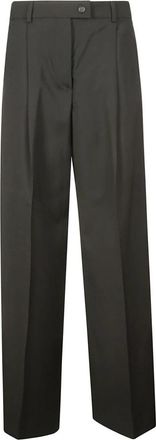 Sportmax Vela Wide Broek - Dames - Wijde Broeken - Zwart - S - Broeken