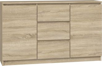 Topeshop Cazar C&oacute;moda Moderna 2 Puertas + 3 Cajones Dormitorio / Sal&oacute;n / Oficina Dimensiones: 75x120x40 Dise&ntilde;o Minimalista Mobiliario Funcional