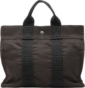 Herm&egrave;s Pre-owned Womens Canvas Herline Pm - Dark Grey Textile - One Size