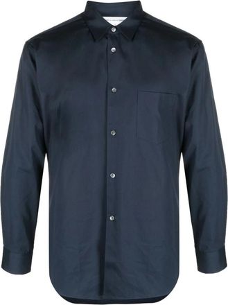 Comme Des Gar&ccedil;ons Forever Poplin Shirt - Heren - Casual Overhemden - Blauw - S - Katoen - Overhemden