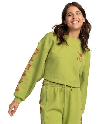 Roxy Sweatshirt ROXY Win The Game, Damen, Gr. XXL, gr&uuml;n (fern), Obermaterial:60% Walkfrottier, 40% Microfaser;, Sweatshirts Sweatshirt