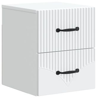 vidaXL Mesita De Noche De Pared 34,5 X 33 X 40 Cm Madera De Ingenier&iacute;a Vidaxl