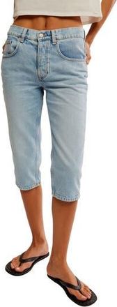 Free People Sun City High Waist Capri Jeans in Pale Indigo at Nordstrom Rack, Size 27