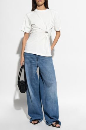 Blumarine T-shirt With An Applique, Womens, White