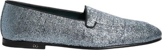 Dolce & Gabbana Glitter Lurex Logo Dress Loafers - Heren - Loafers - Blauw - 43 EU - Leer - Schoenen