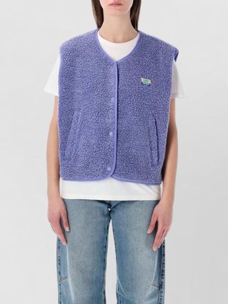 American Vintage shearling-effect cropped sleeveless gilet