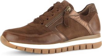 Gabor Willett Wide Tan Leather Womens Trainers 76.438.31