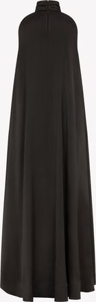 Serena Bute Draped Full Length Dress - Black