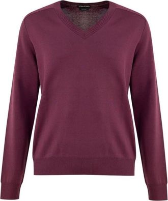 Tom Ford Zijden V-hals Trui - Heren - V-hals truien - Paars - XL - Truien & Vesten