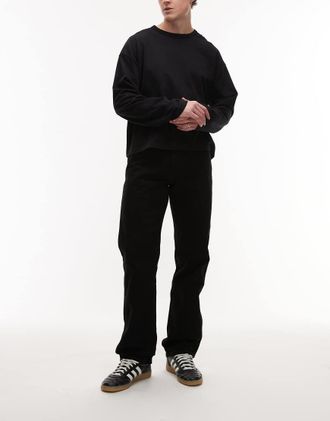 Wrangler 13MWZ - Jeans dritti neri stile cowboy-Nero