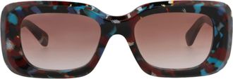 Chlo&eacute; Square-Frame Recycled Acetate Sunglasses