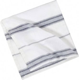 Pom Pom at Home French Stripe Cotton Napkin Set In Navy