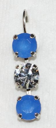 Mariana Womens Zhang Triple Drop Earrings In Blue/ Clear