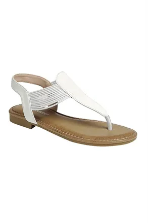 Hem & Thread Womens Beach Vibes Thong Sandals In White