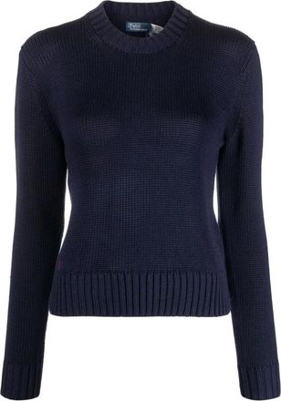 Polo Ralph Lauren Long Sleeve Pullover - Dames - Ronde hals truien - Blauw - S - Katoen - Truien & Vesten