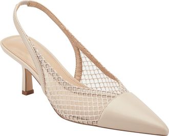 Marc Fisher Gipsi Pointed Toe Slingback Pump in Light Natural at Nordstrom, Size 8.5