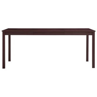 Berkfield Home Dining Table Dark Brown 180x90x73 cm Pinewood | Size: 180 x 90 x 73 cm