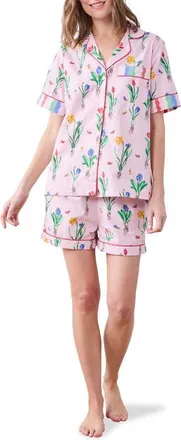 Printfresh Short Organic Cotton Pajamas Set in Blush at Nordstrom, Size X-Small