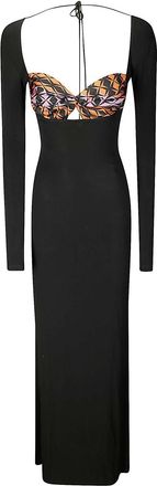 Marine Serre Long viscose dress