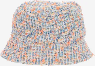Maison Michel Womens Hat Axel Tweed Multicolour Cotton