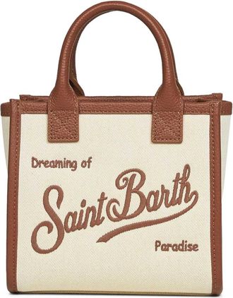 MC2 Saint Barth Mini Vanity Bag - Dames - Shoppers - Beige - ONE Size - Katoen - Tassen