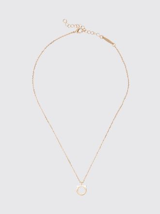Ferragamo Gancini Brass Necklace with Sliding Pendant